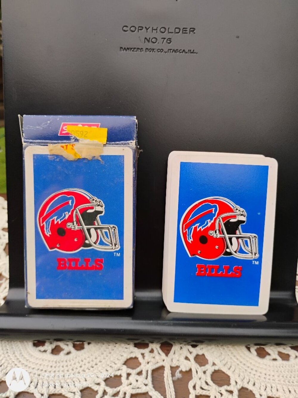 vintage Buffalo Bills NFL deck playing cards red helmet era Skore brand 80s/90s